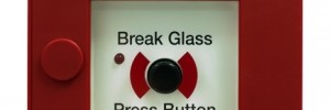 Break glass to push fire alarm