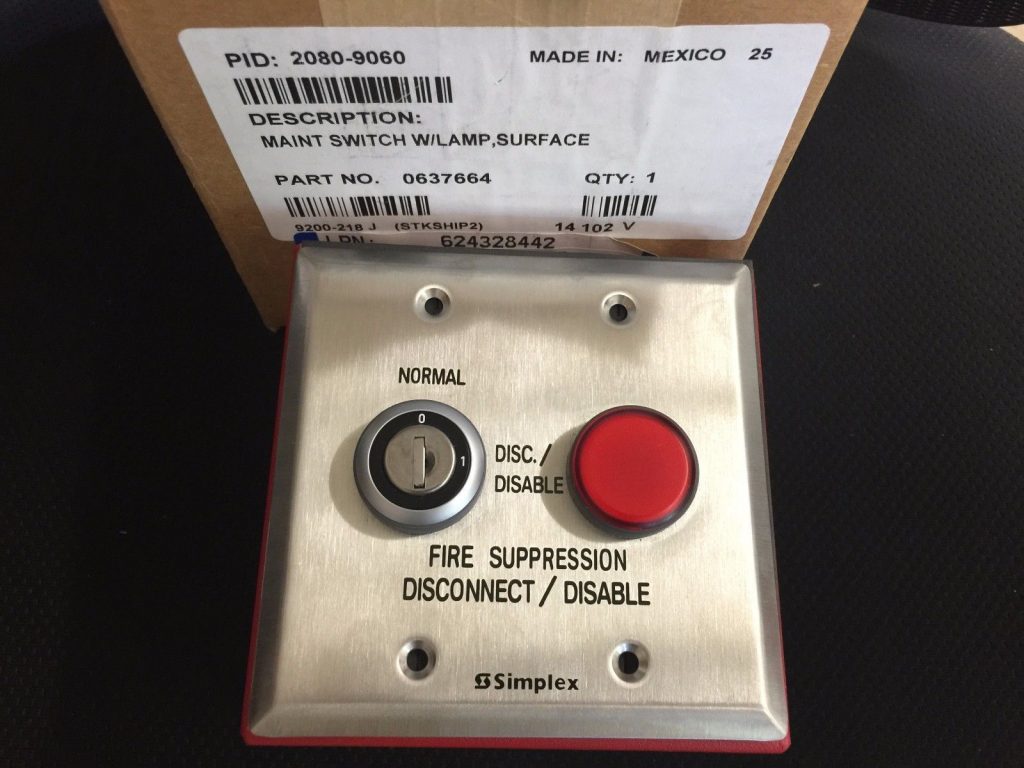 Simplex (20809060) Surface Mount Maintenance Switch 0637664