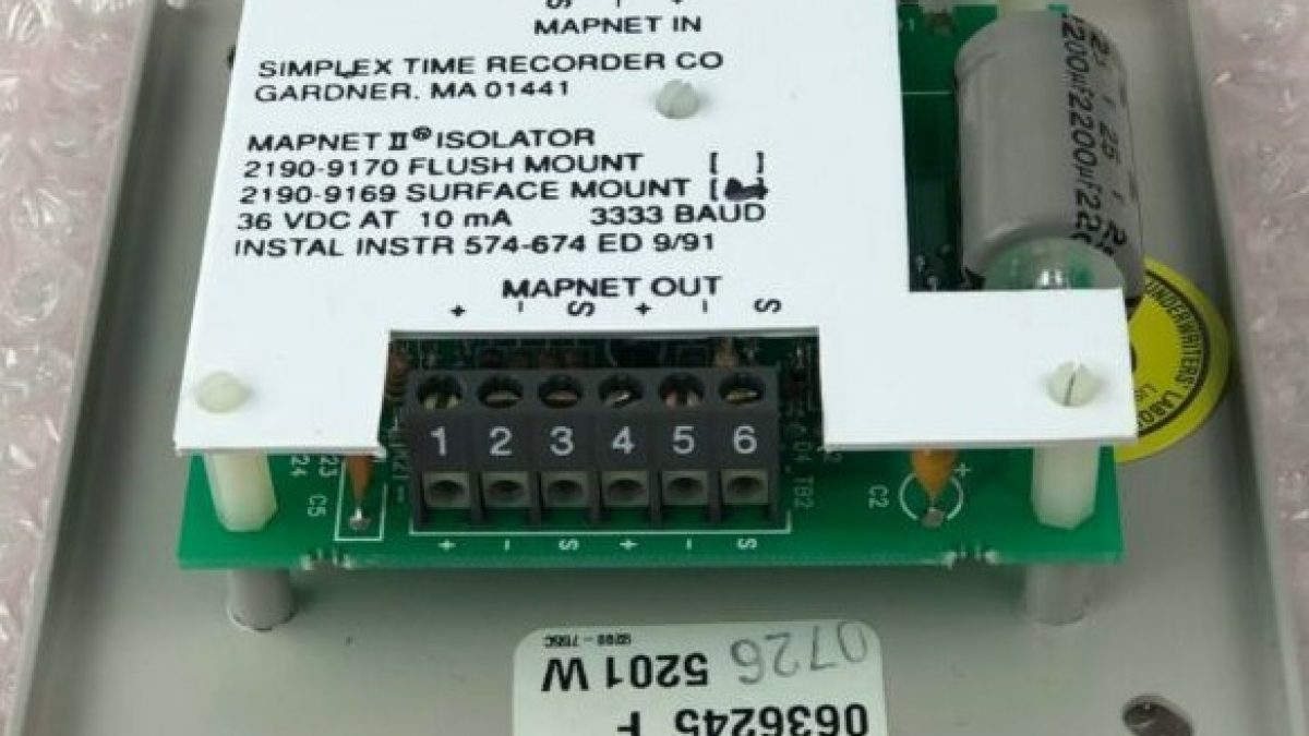Simplex (2190-9169) MAPNET II Surface Mount - Isolator Module, 0636246