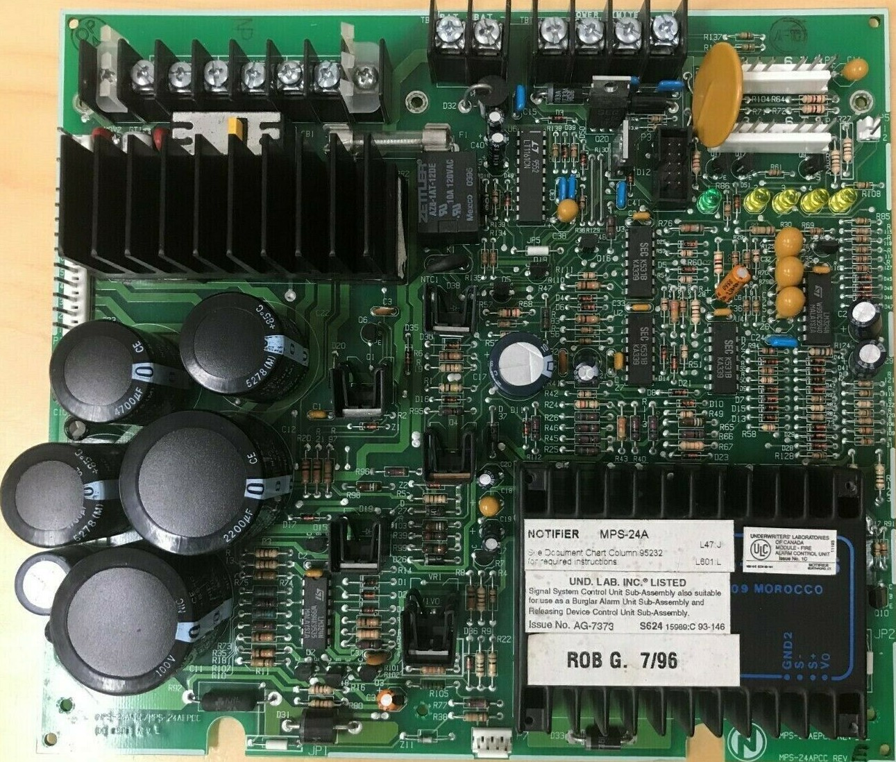 Notifier MPS-24A Power supply--Pulled from working system