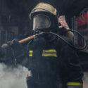 firefighter in fire rescue