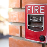 Fire Alarm Signal on Brick wall