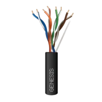 GENESIS (50781108) 24/4PR CAT 5E; CATEGORY 5E, RISER; BLACK