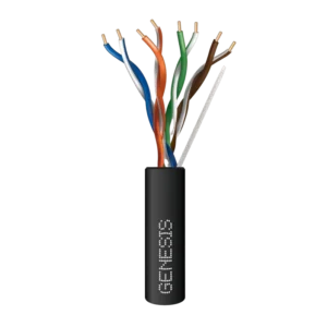 GENESIS (50781108) 24/4PR CAT 5E; CATEGORY 5E, RISER; BLACK