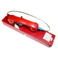NOTIFIER (AFAWS-TELA) TELEPHONE CHASSIS W/ ARMORED COIL CORD