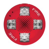 EDWARDS (GCAVRF) Ceiling Horn/Strobe, 15-115cd, Red, FIRE