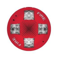 EDWARDS (GCSVHRF) Ceiling Speaker/Strobe, 135-185cd, Red,