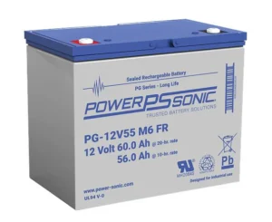 POWER SONIC (PG-12V55 M6 FR) PG-12V55 M6 FR;LongLife;12V;60.0AH 20hr;