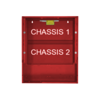 NOTIFIER (SBB-B4R) BACKBOX, 2 CHASSIS, RED.