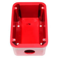 Sigcom Surface Mount Backbox - Red / Die Cast Metal / Weatherproof (SG-WP)