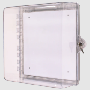 STI (STI-7530) Protective Cabinet w/backplate-Clear-Key