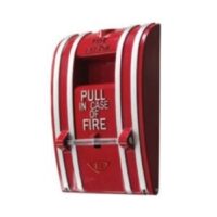Edwards (270P-SPO) Fire alarm pull station, non-coded, break glass, metal, single pole, open circuit, screw terminal, pre-signal switch.