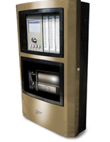 Edwards (6830-NY-F4) Remote telephone warden station - flush, red, 5' armored cable, hinged door with magnetic latch, 4-state