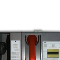 Edwards (3-ASU) Audio source unit with mounting chassis, microphone, paging controls and inner door filler plate.