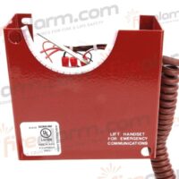 Edwards (6830-5A-4) Permanent remote telephone handset station - 4-state, red, 'push-to-talk' button, 5' coiled cord