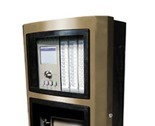 Edwards (6830-NY-F4) Remote telephone warden station - flush, red, 5' armored cable, hinged door with magnetic latch, 4-state