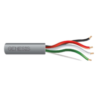 Genesis (21151109) 18/4 stranded riser cable, unshielded, cl3r, fplr, cmr, ft4, sunlight resistant, 1000' (304.8 m) , reelex pull box, gray