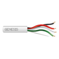 Genesis (21155501) 18/4 stranded riser bc cable, cmr, ft4, 500' pull box, white
