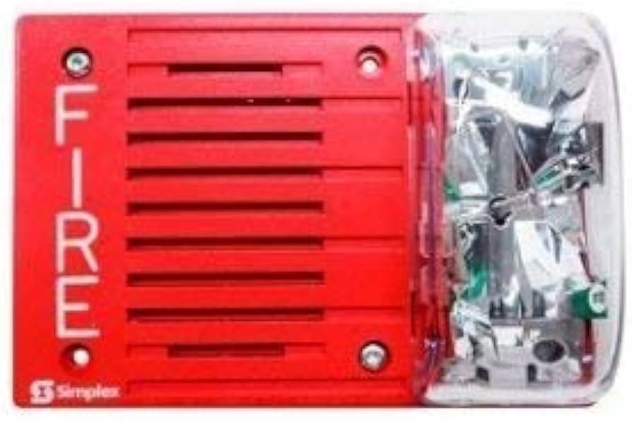 Simplex 4903-9253, Simplex (4903-9253) A/V 24Vdc 30Cd Red Horiz F/S