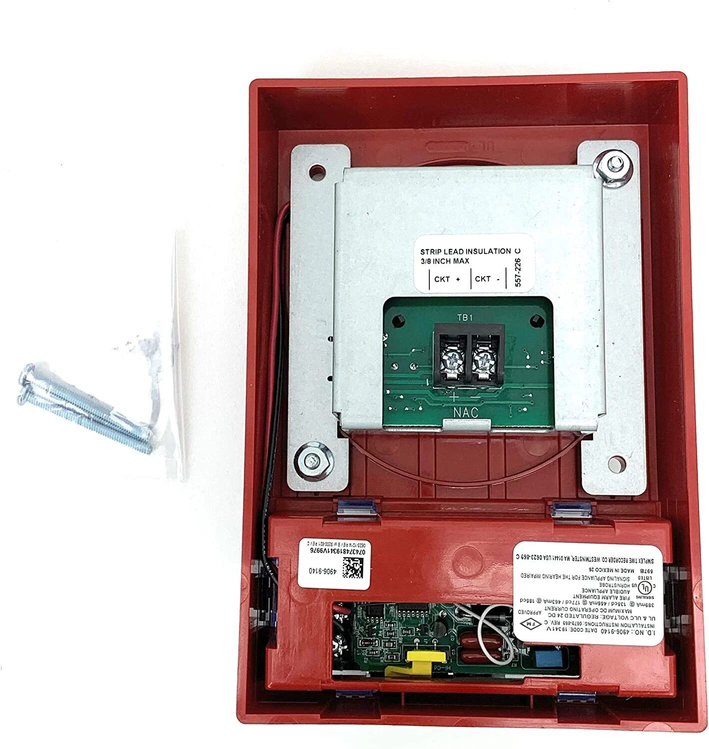 Simplex 4906-9160, Simplex (4906-9160) Truealert Ceilingmount Speakerstrobe With Multicandela 153075110Cd, 2570.7V