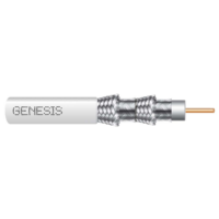 Genesis (50071001) Rg6 Ccs Quad-Shield — Catv Coax, General Purpose — White