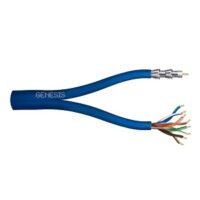 Genesis (50665006) Rg6 Quad + Cat 5E — Multimedia, Gen Purpose — Blue