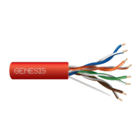 Genesis (50781104) 24/4Pr Cat 5E — Category 5E, Riser — Red