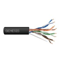Genesis (50975008) 24/4Pr Cat 5E Water Resistant — Category 5E, Outdoor — Black
