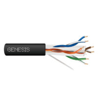 Genesis (51021108) 23/4Pr Cat 6 Plus — Category 6, Plenum — Black