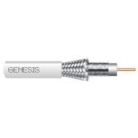 Genesis (53031101) Rg6 Ccs Dual-Shield (60%) — Catv Coax, Riser — White