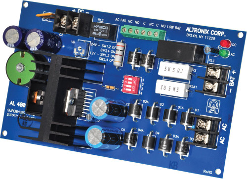 Altronix AL400ULXB, Altronix (AL400ULXB) 12Vdc @ 4A, 24Vdc @ 3A Board