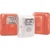 Gentex (GEC24-1575WR) Horn/Strobe, Fixed 15/75 Candela Strobe, Wall Mount, Red Faceplate