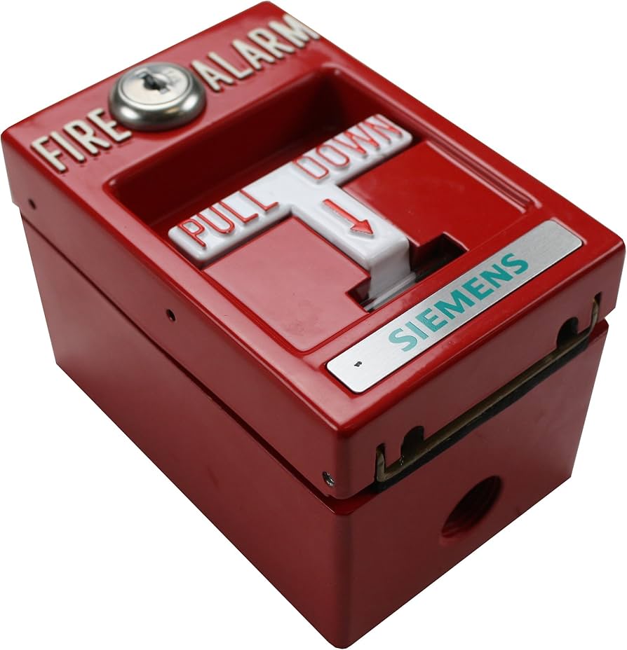 Siemens MSM-INST, Siemens (MSM-INST) Pull Station Manual Dual Action Red Metal Key