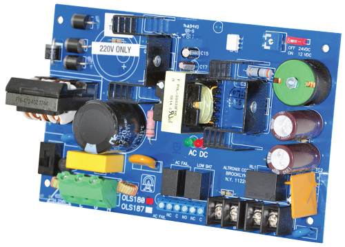 Altronix OLS180220, Altronix (OLS180220) Power Supply Charger, Single Output, 12/24Vdc @ 6A, 220Vac, Board