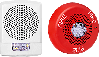 Potter Electric Signal PE-SPSTW, Potter (PE-SPSTW) High Fidelity Speaker Strobe, Led, Wall, White, Fire, Clear Lens