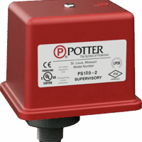 Potter (PS120-2) (1341204) High/Low Pressure Indicator 60-175 Psi Dpdt