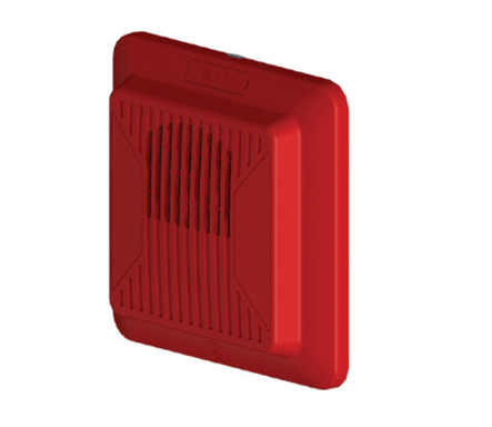 Secutron SPPS-204-25R, Secutron (SPPS-204-25R) Speaker/Strobe, Wall, Square, 25V, Red