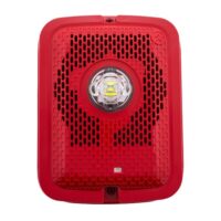 System Sensor (SPSRK) Wall, Outdoor, Red, Selectable Candela, Speaker/Strobe