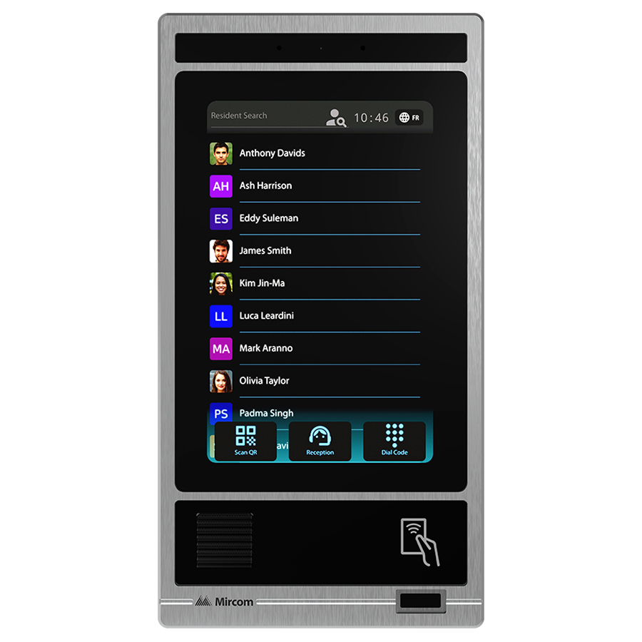 Mircom TX3-T10-S, Mircom (TX3-T10-S) Silver 10″ Video Intercom – 10” Bright Lcd, Vga Camera, Card/Qr Reader