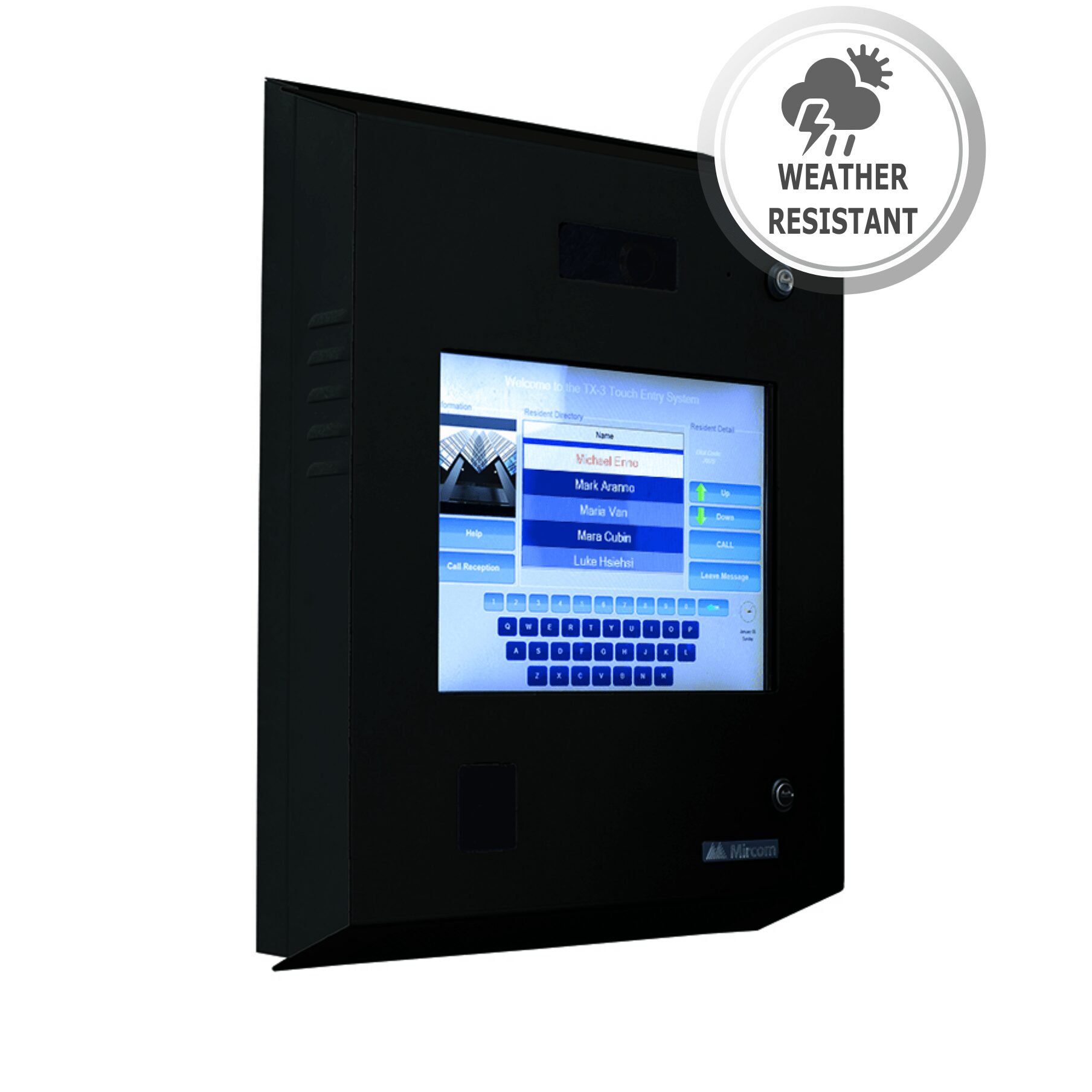 Mircom TX3-TOUCH-S15B-WR-A, Mircom (TX3-TOUCH-S15B-WR-A) Surface Outdoor Voice Entry Panel Includes