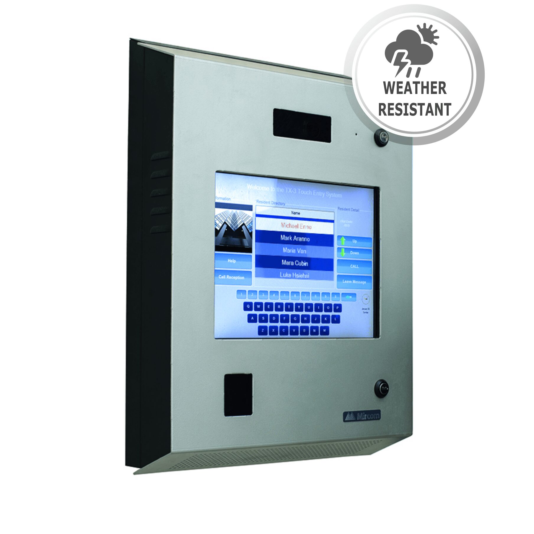 Mircom TX3-TOUCH-S15S-WR-A, Mircom (TX3-TOUCH-S15S-WR-A) Surface Outdoor Voice Entry Panel