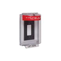 STI STI-13320FR Universal Stopper Dome Cover w/Enc Fl Bkbx, Horn, Red Housing, Fire Label