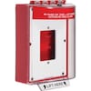 STI STI-13510FR Universal Stopper Dome Cover w/Enc Bkbx, Open Mt Plate, Red Housing, Fire Label