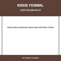 Kidde Fenwal (2-E27120-000-05-0T) Vertical Mount, Stainless Steel Head, 225°F