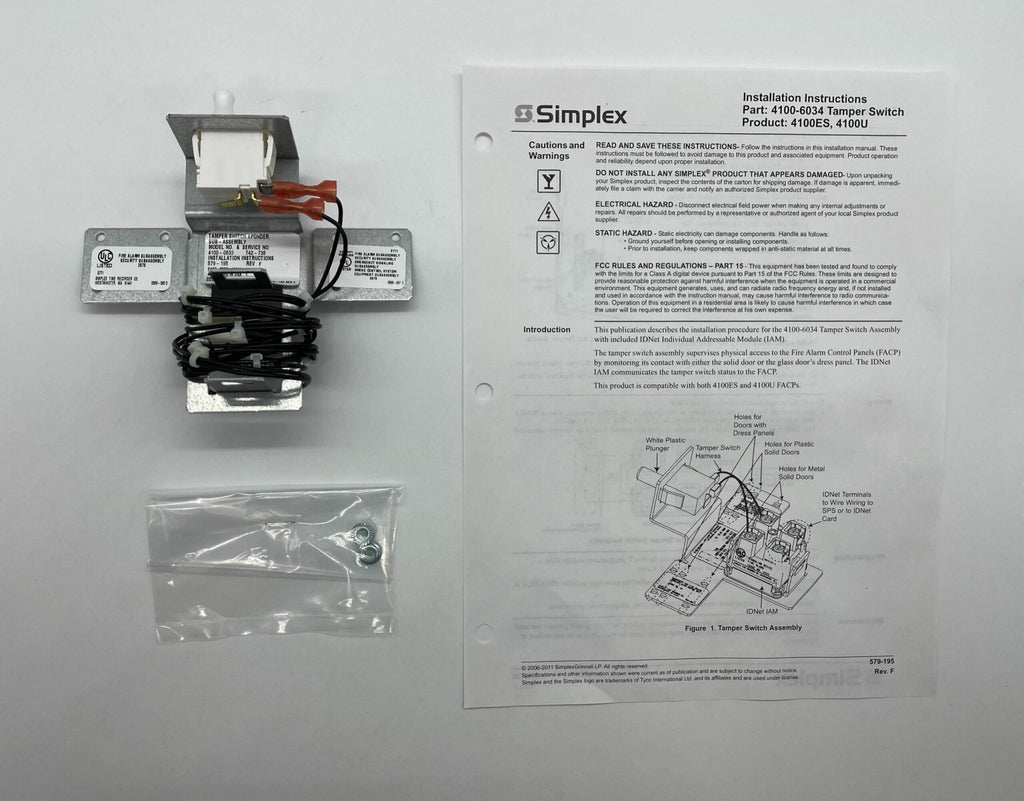 Simplex 4100-0633, Simplex (4100-0633) Transponder tamper switch