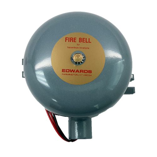 Edwards 439DEX-6AW, Edwards (439DEX-6AW) Explosion proof bell; diode polarized; 20-24v dc; 6in gong; gray