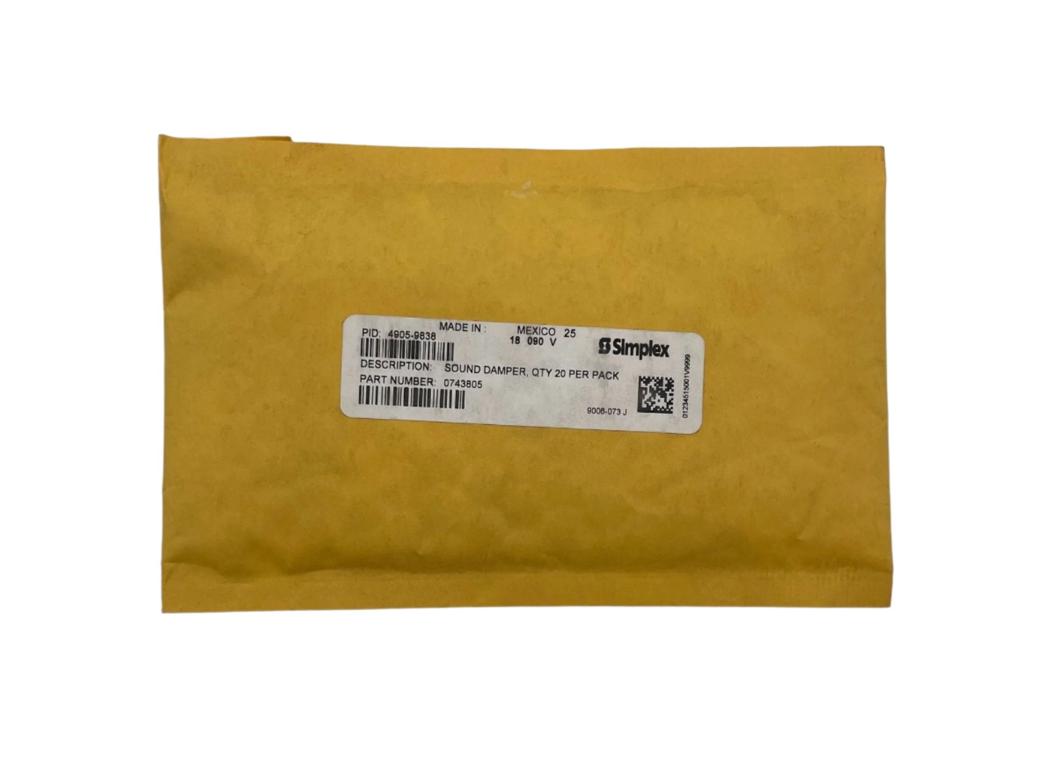 Simplex 4905-9838, Simplex (4905-9838) Sound damper, qty 20 per pack