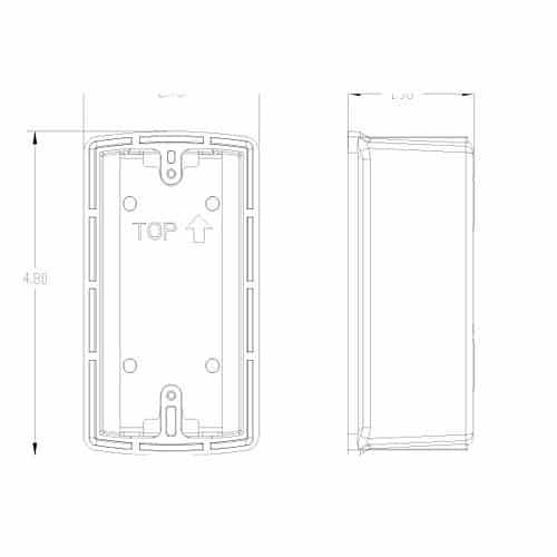 Wheelock ELSBB-W, WHEELOCK (ELSBB-W) Eluxa Led Surface Back Box, White