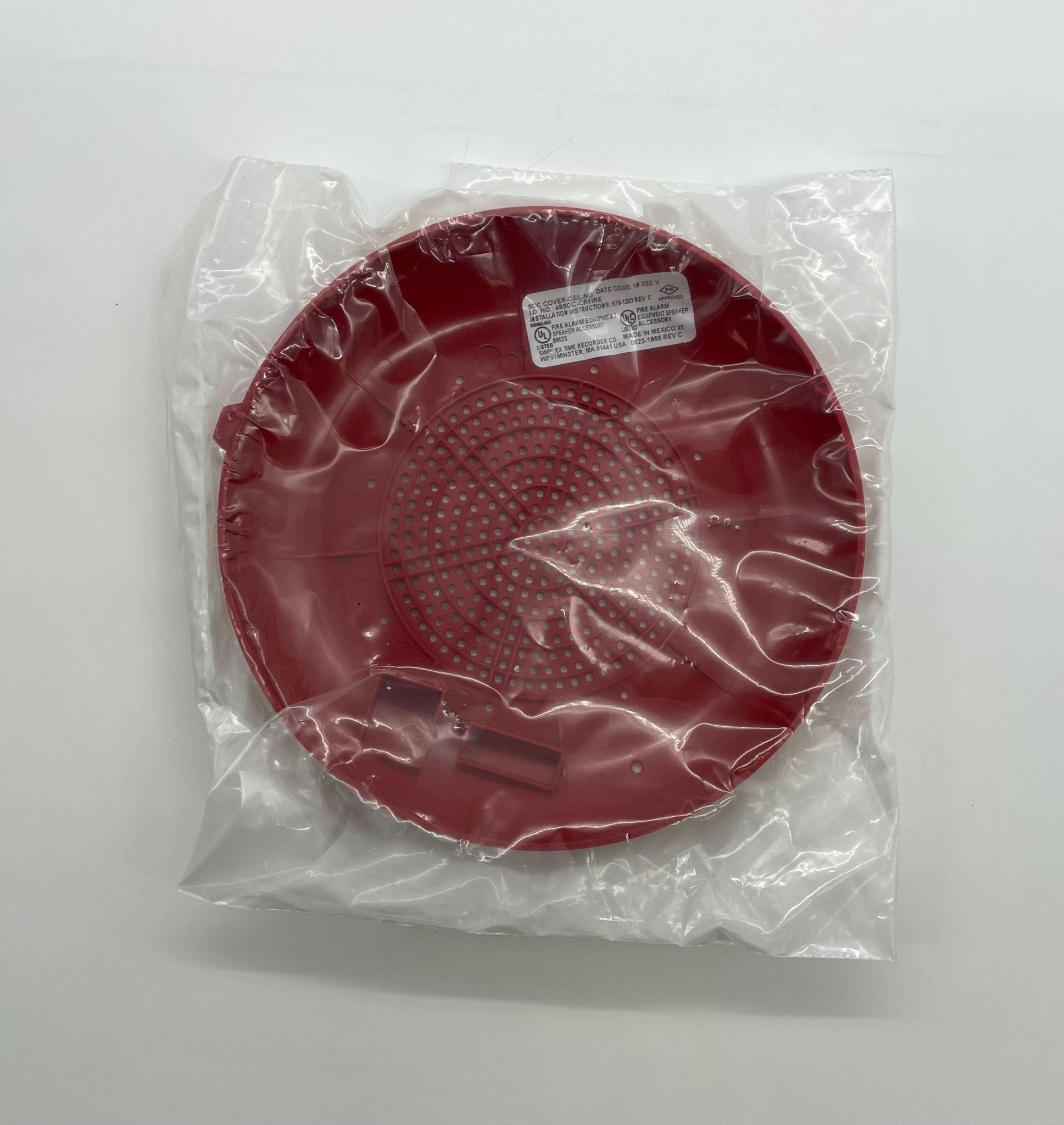 Simplex 49SOC-CR, Simplex (49SOC-CR) Cover, Weatherproof, Red, “Fire”