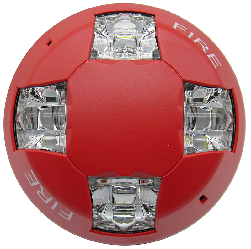 Edwards GCVHRF, Edwards (GCVHRF) Ceiling Strobe, 135-185Cd, Red, Fire Marking